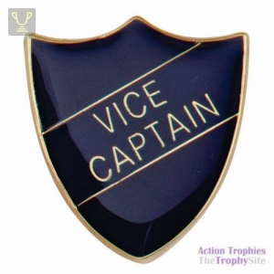 School Pin Badge Vice Captain Blue 25mm
