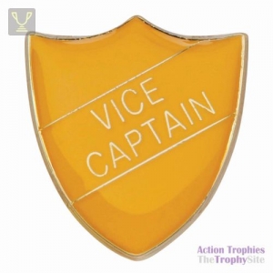 School Pin Badge Vice Captain Yellow 25mm