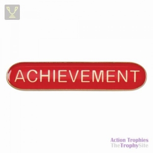 School Bar Badge Achievement Red 40mm