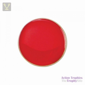 School Pin Badge Round Red 40mm