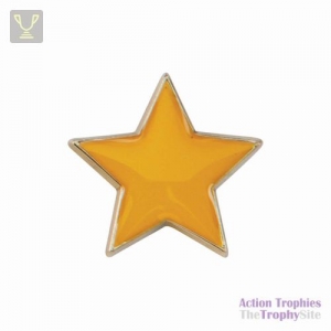School Pin Badge Star Yellow 20mm