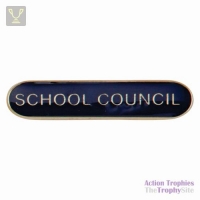 School Bar Badge School Council Blue 40mm