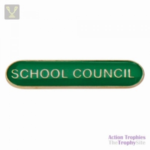 School Bar Badge School Council Green 40mm