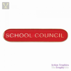 School Bar Badge School Council Red 40mm