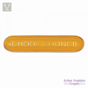 School Bar Badge School Council Yellow 40mm