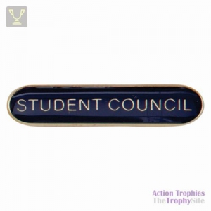 School Bar Badge Student Council Blue 40mm