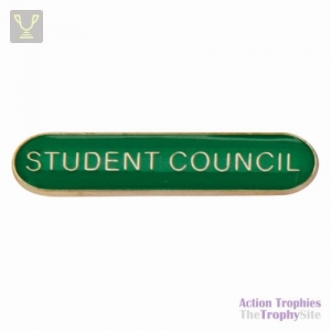 School Bar Badge Student Council Green 40mm