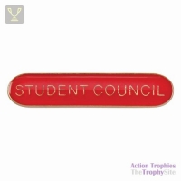 School Bar Badge Student Council Red 40mm