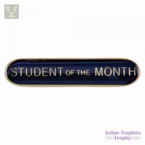 School Bar Badge Student of Month Blue 40mm