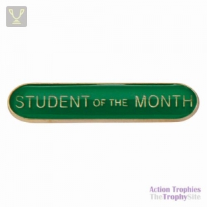 School Bar Badge Student of Month Green 40mm