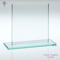 Jade Glass Narrow Plaque 3.25in