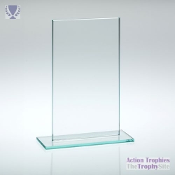 Jade Glass Narrow Plaque 5.5in