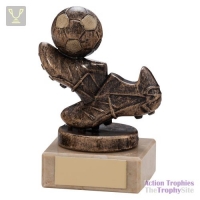 Agility Boot & Ball Football Trophy Bronze & Gold 95mm
