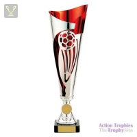 Champions Football Cup Silver & Red 325mm