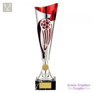 Champions Football Cup Silver & Red 360mm