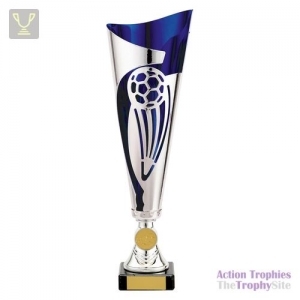 Champions Football Cup Silver & Blue 325mm