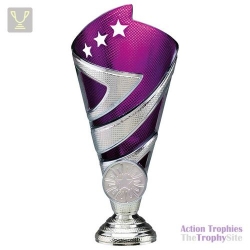 Hurricane Multisport Plastic Cup Silver & Purple 170mm
