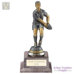 Cyclone Rugby Player Male Antique Silver 175mm