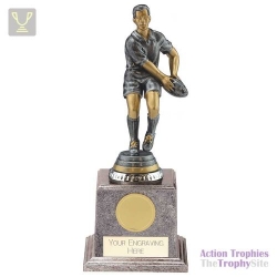 Cyclone Rugby Player Male Antique Silver 205mm