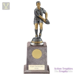 Cyclone Rugby Player Male Antique Silver 225mm