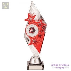 Pizzazz Plastic Trophy Silver & Red 270mm