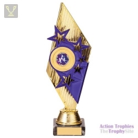 Pizzazz Plastic Trophy Gold & Purple 270mm