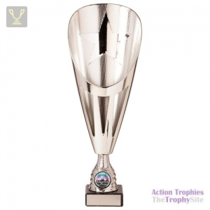Rising Stars Deluxe Plastic Lazer Cup Silver 295mm