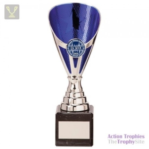 Rising Stars Premium Plastic Trophy Silver & Blue 200mm