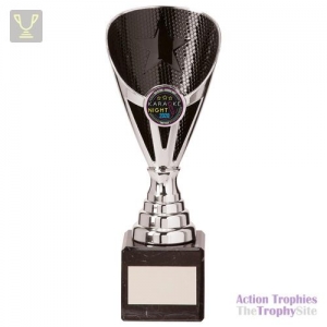 Rising Stars Premium Plastic Trophy Silver & Black 200mm