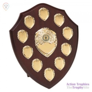 Triumph10 Gold Annual Shield No Scroll 10in (25.5cm)