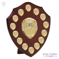 Triumph12 Gold Annual Shield No Scroll 12in (30.5cm)