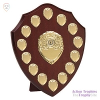 Triumph14 Gold Annual Shield No Scroll 14in (35.5cm)
