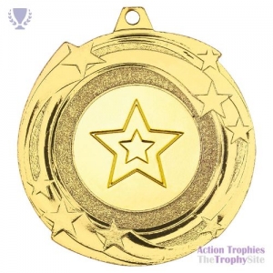 Star Cyclone Medal Gold 2in