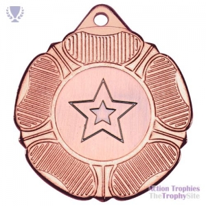 Tudor Rose Medal Bronze 2in