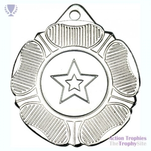 Tudor Rose Medal Silver 2in